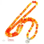 Collier de méditation en Cornaline, design traditionnel