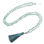 Collier de méditation fait de jade birman, symbolique apaisante