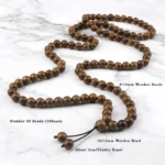 Collier Mala Tibétain avec perles en bois