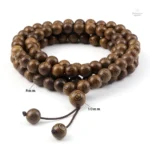 Mala de méditation en bois, accessoire zen