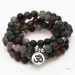 Collier Mala Tibétain en Agate Indienne