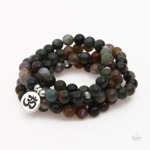 Mala Tibétain en Agate, bijou spirituel, méditation