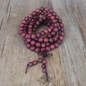 Collier de méditation en bois d'amarante