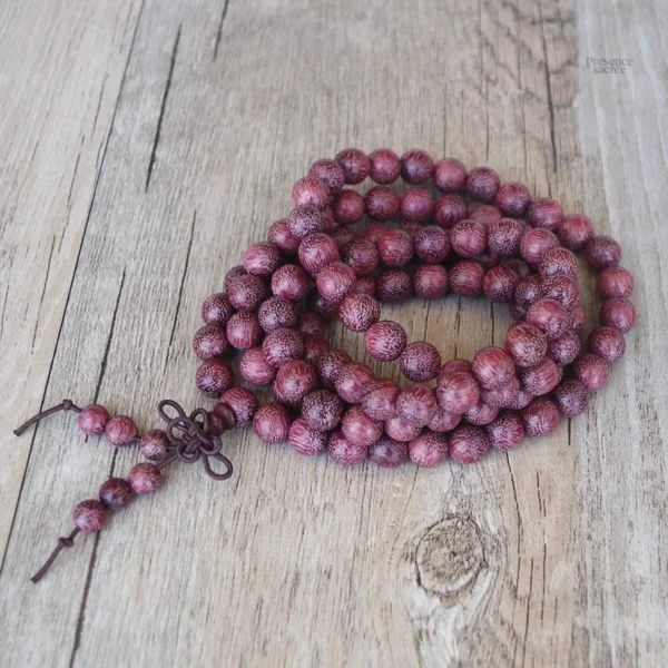 Bijou spirituel Mala en bois d'amarante