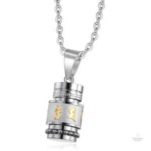Bijou spirituel avec inscription "Om Mani Padme Hum