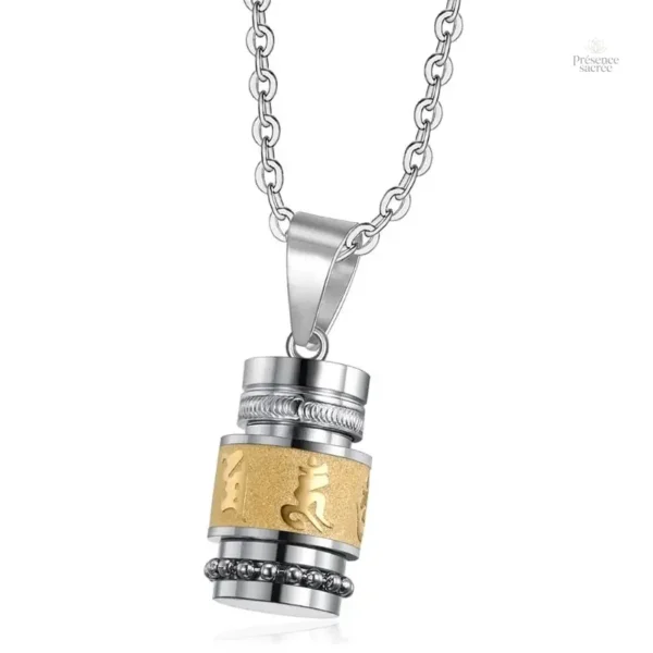 Collier avec symbolique bouddhiste profonde