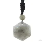 Collier zen en agate noire pour méditation