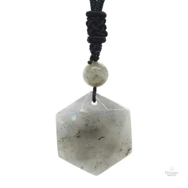 Collier zen en agate noire pour méditation