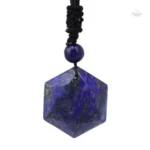 Collier tendance agate noire pour homme et femme