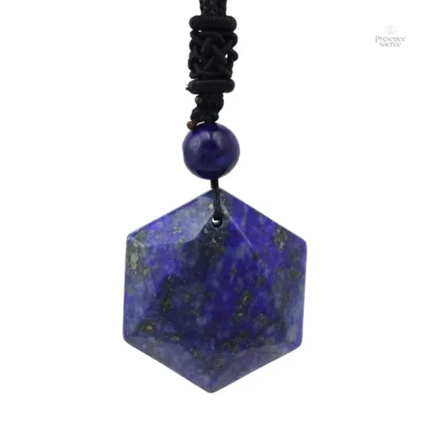 Collier tendance agate noire pour homme et femme