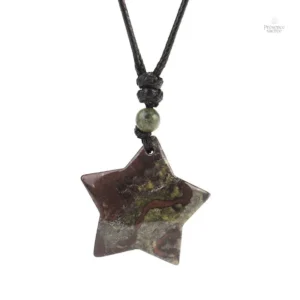Collier bouddhiste en forme d'étoile, Oeil de Tigre