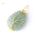 Collier bouddhiste avec améthyste et arbre de vie