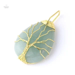 Collier bouddhiste avec améthyste et arbre de vie