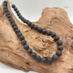 Collier en pierre de Lave 6/8mm, bijoux nature
