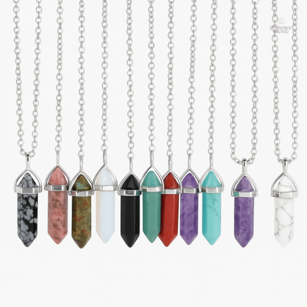 Collier Pierre Hexagonale en pierres naturelles