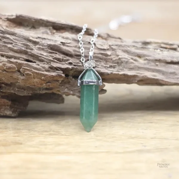 Collier Pierre Hexagonale en pierres naturelles - vue 4