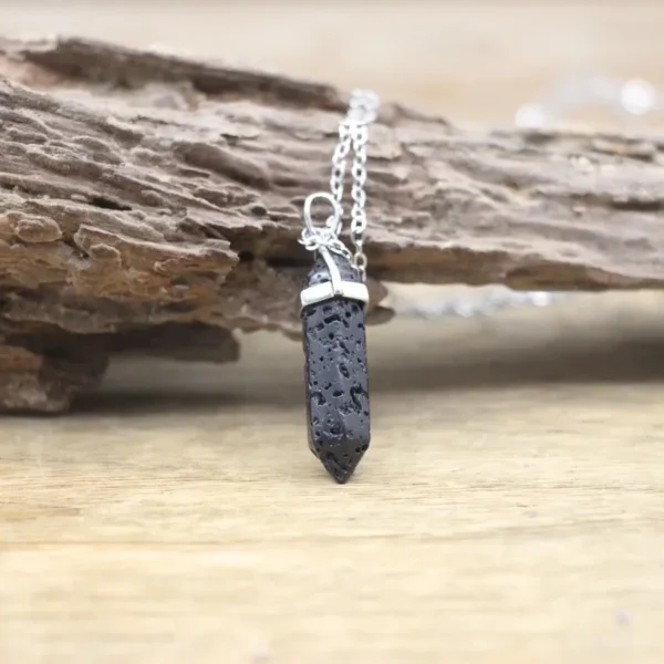 Collier Pierre Hexagonale en pierres naturelles - vue 5