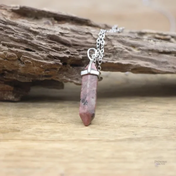 Collier Pierre Hexagonale en pierres naturelles - vue 6