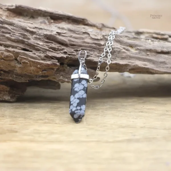 Collier Pierre Hexagonale en pierres naturelles - vue 7