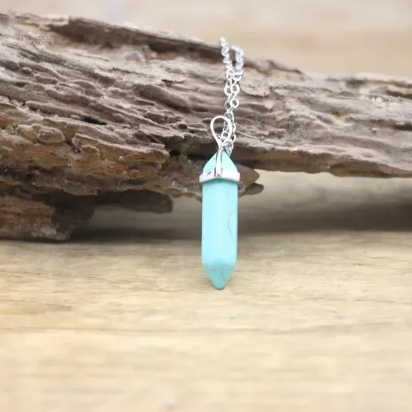Collier Pierre Hexagonale en pierres naturelles - vue 8