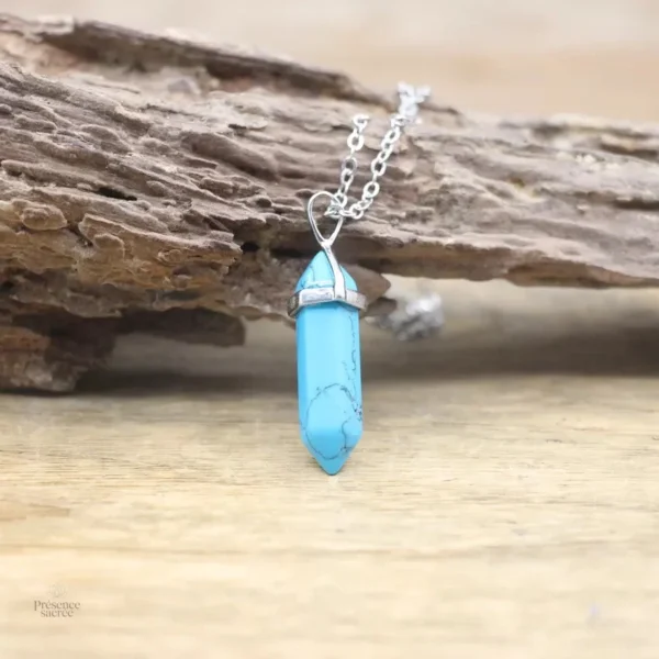 Collier Pierre Hexagonale en pierres naturelles - vue 10