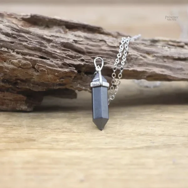 Collier Pierre Hexagonale en pierres naturelles - vue 11
