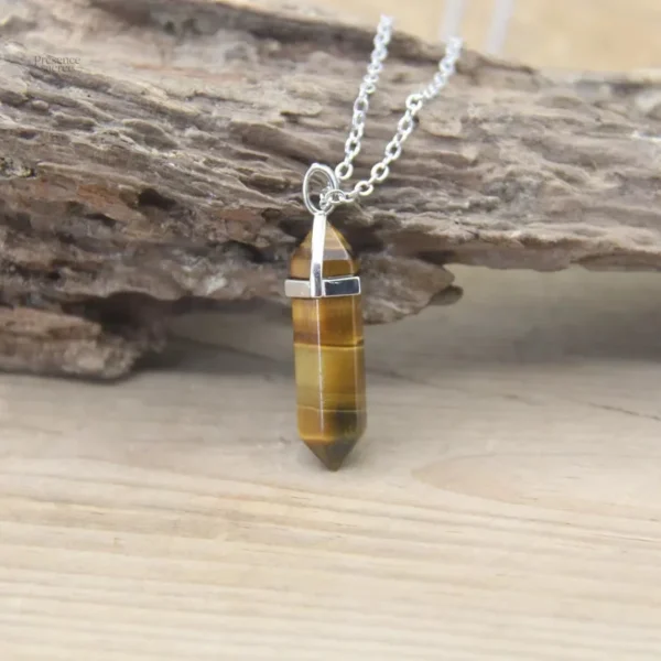 Collier Pierre Hexagonale en pierres naturelles - vue 14