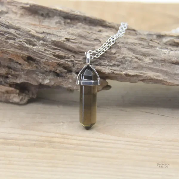Collier Pierre Hexagonale en pierres naturelles - vue 16
