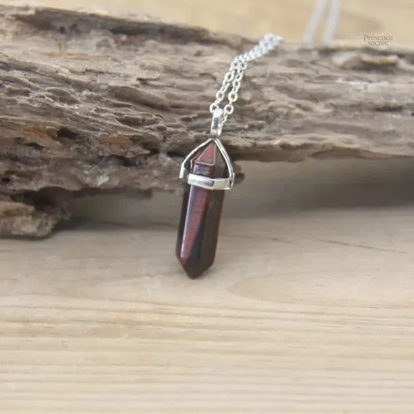 Collier Pierre Hexagonale en pierres naturelles - vue 20