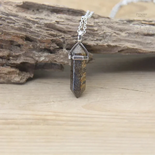 Collier Pierre Hexagonale en pierres naturelles - vue 25