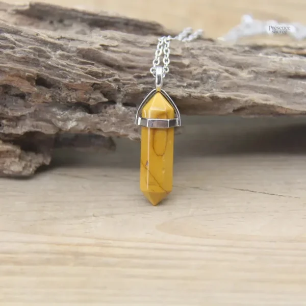 Collier Pierre Hexagonale en pierres naturelles - vue 26