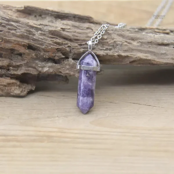 Collier Pierre Hexagonale en pierres naturelles - vue 28