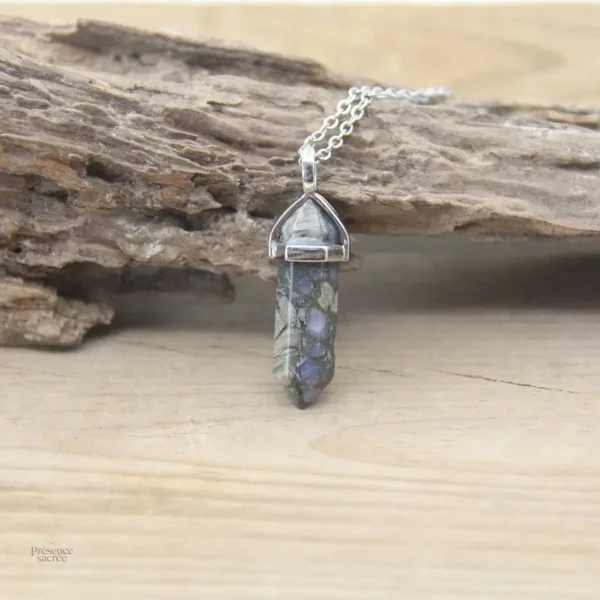 Collier Pierre Hexagonale en pierres naturelles - vue 29