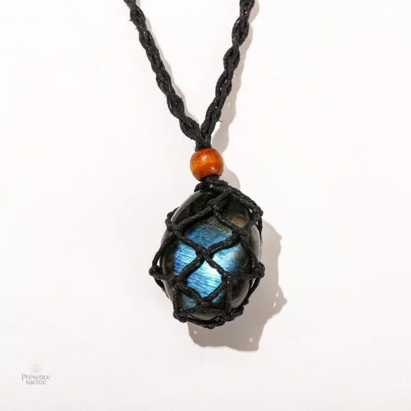 Collier Pierre Tressé en Labradorite Spirituelle