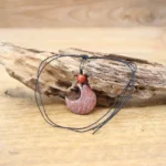 Bijou en pierre naturelle, collier demi-lune, style bohème
