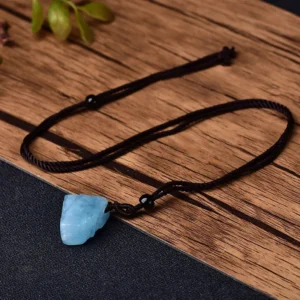 Collier Bouddhiste en Quartz Bleu