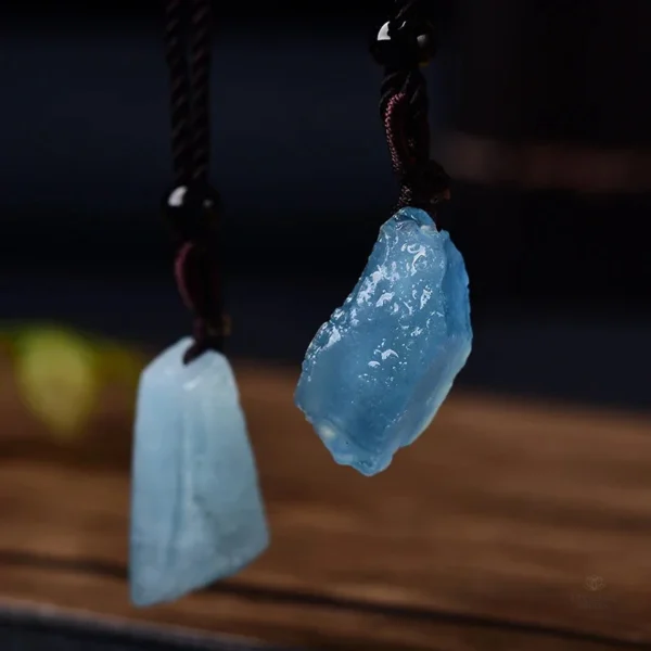 Quartz Bleu avec perles pour méditation
