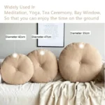 Coussin rond pour méditation zen