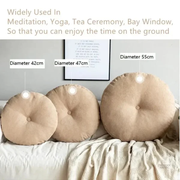 Coussin rond pour méditation zen