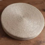 Coussin méditation paille tissée