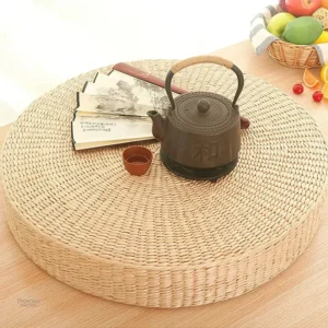 Coussin en paille pour pratique de méditation