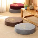Coussin de méditation fleur de lotus dorée