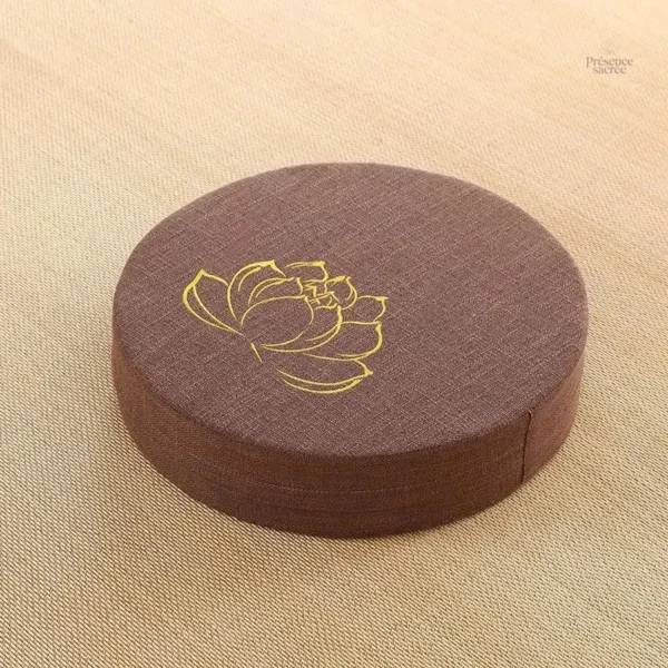 Coussin de méditation avec motif lotus