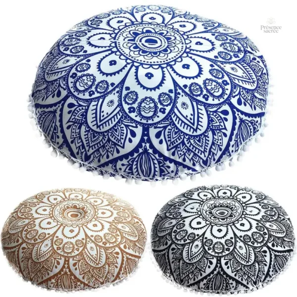 Housse de coussin de méditation Mandala