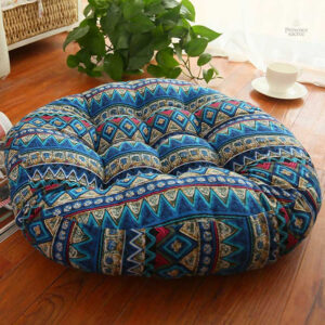 Coussin de méditation tibétain coloré et confortable