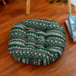 Coussin de méditation en tissu artisanal
