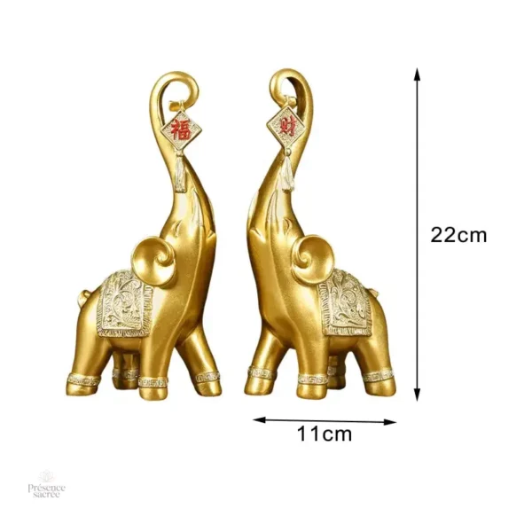 Double éléphant, sculpture esthétique et spirituelle