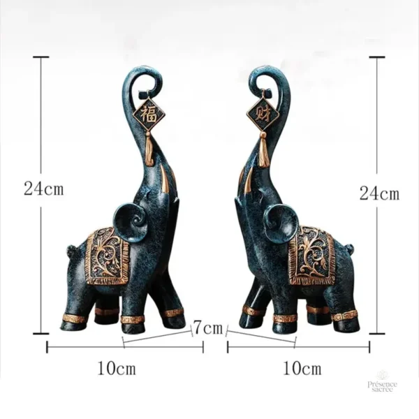 Statues bouddhistes d'éléphants, harmonie et équilibre pour la maison