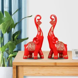 Double éléphant asiatique, élément décoratif zen