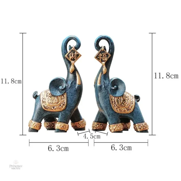 Double statue en résine, art inspiré de la culture bouddhiste
